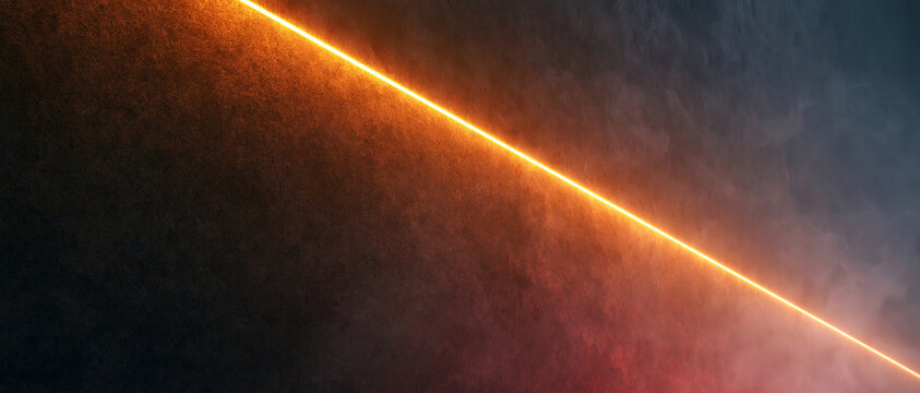 Diagonal glowing orange light on textured surface