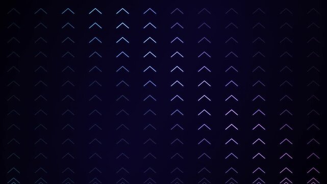 Abstract dark background with glowing blue chevron pattern