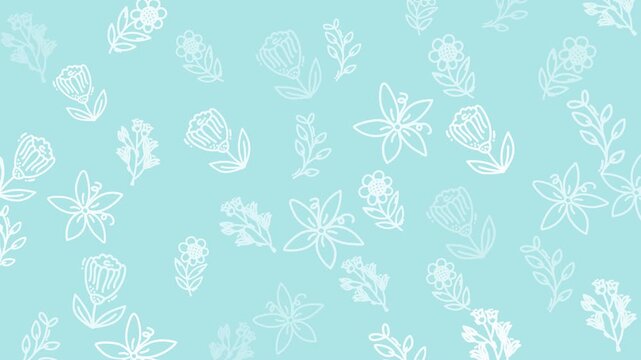 seamless pattern with flowers animation suitable for nature theme