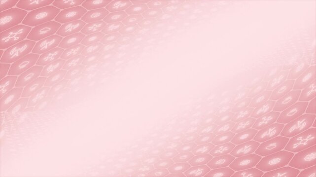 Animated red color glowing nodes connected by lines with blank space digital seamless document and cloud storage futuristic design technology 3D background