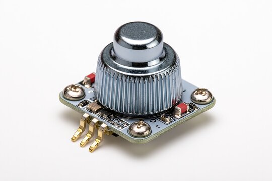 Silver Tone Control Module with Knurled Knob