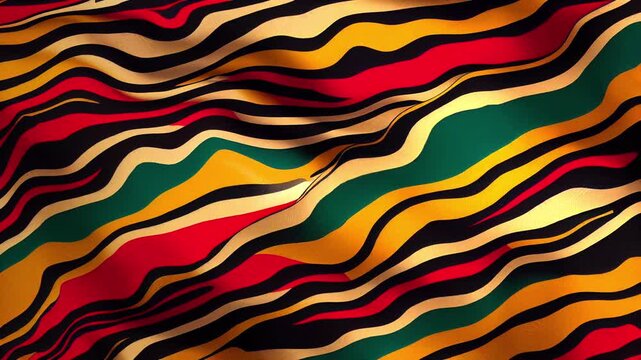 African Ornament Colorful Background Loop