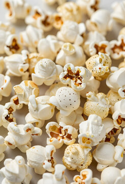 Snack food and entertainment concept, heap of fresh salty popcorn kernels for cinema and movie night background, macro food photography of crunchy snack