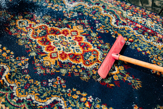 Cleaning a Carpet in a Home Setting During Daytime Hours