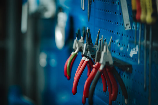 Pliers on Workshop Tool Board