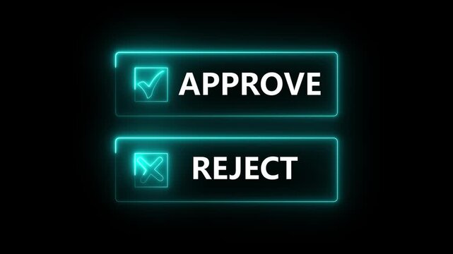 Choices between right and wrong symbols concept on the transparent background. Yes or No decisions, crisis decision making. Motion graphics of approve or reject concept.