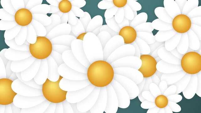 White daisy flowers with bright yellow centers arranged in a seamless repeating pattern flower pattern floral background spring flowers nature background flower design