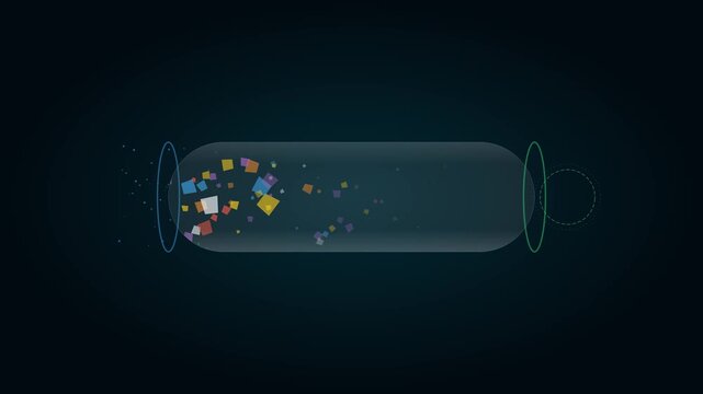 Ocean Plastic Upcycling Processing Chamber Visualization with Recycled Material Transformation