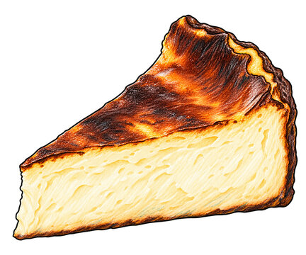 Basque Cheesecake Wedge With Toasted Crown