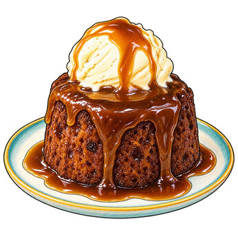 Sticky Toffee Pudding With Glossy Sauce