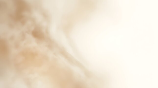 Abstract soft beige and white smoke or cloud background, elegant gradient texture for artistic design and presentation