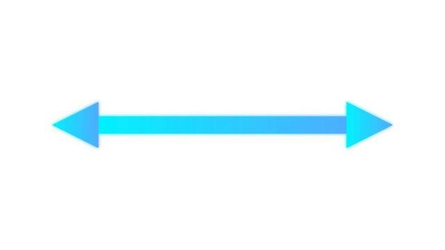Expanding Bidirectional Navigation Arrow Icon Bright Teal Gradient Smooth Motion
