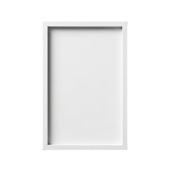 Fototapeta premium Vertical white frame isolated on black background