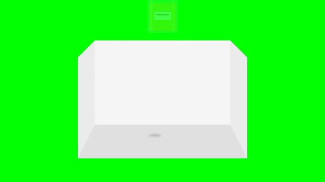 Professional Product Photography Lightbox Animation with Perfume Bottle Placement and Dynamic Shadowing on Chroma Key
