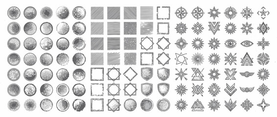 Fototapeta premium Abstract Shapes Collection Transparent Background