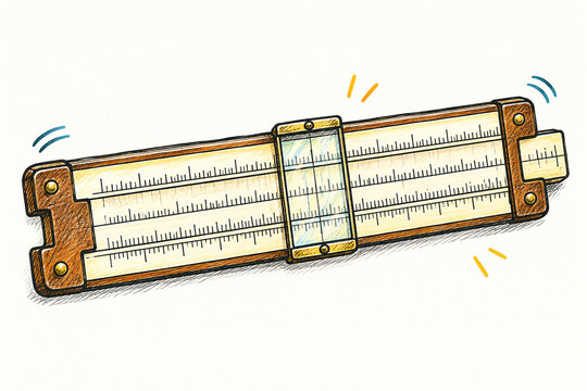 Slide Rule Wooden Scale