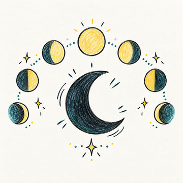Lunar Phases Stone Orbit