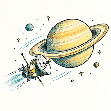 Space Probe Ringed Planet