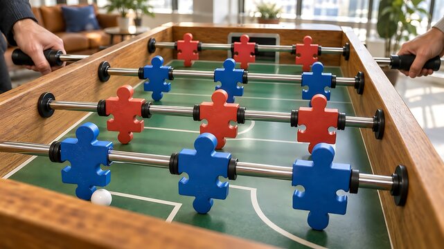 Competitive games illustrate how different actions and decisions can contribute to one shared process and final result.