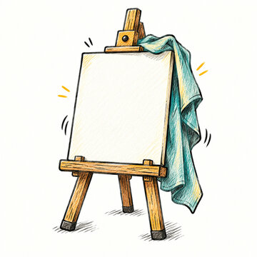 Easel Blank Canvas Cloth