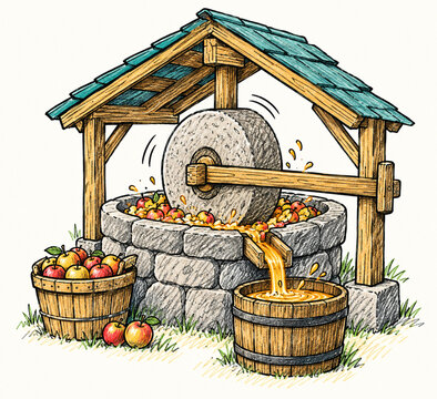 Cider Mill Stone Wheel