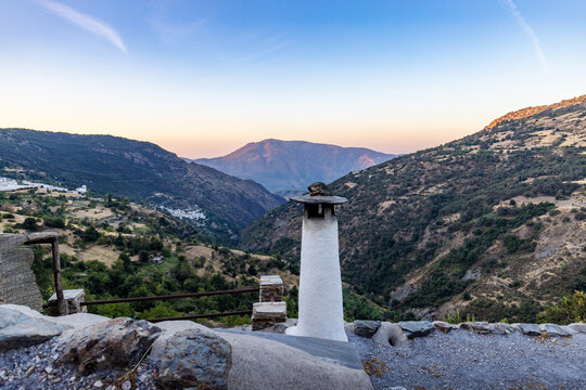 Picturesque spots in Capileira in the Alpujarras of Granada, Andalusia, Spain