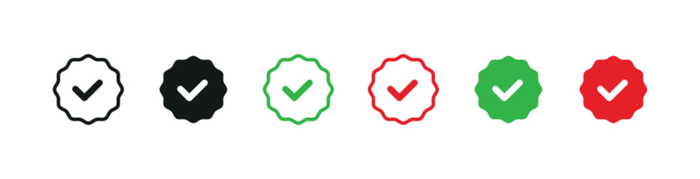 A diverse collection of checkmark icons presented in varying colors shapes and styles suitable for digital interfaces and