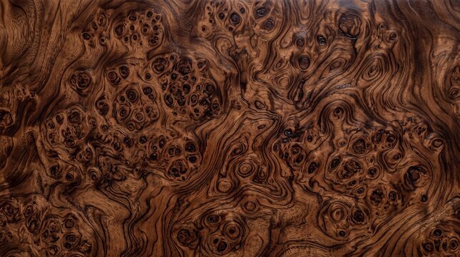 Luxury Walnut Burl Wood Grain Texture Background