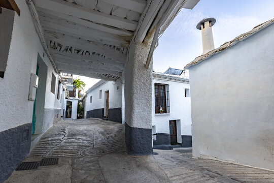 Picturesque corners of the charming village of Bubion, in the Alpujarras, Granada, Andalusia, Spain