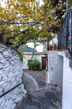 Picturesque corners of the charming village of Bubion, in the Alpujarras, Granada, Andalusia, Spain