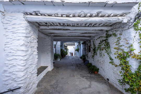 Picturesque corners of the charming village of Bubion, in the Alpujarras, Granada, Andalusia, Spain