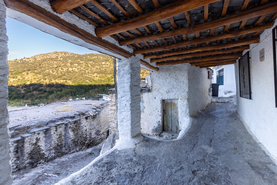 Picturesque corners of the charming village of Pampaneira, in the Alpujarras, Granada, Andalusia, Spain