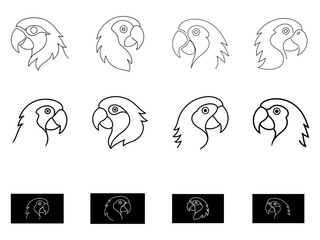 Fototapeta premium Minimal single color bird logo design, simple elegant avian silhouette vector icon for branding.