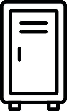 Single storage locker for personal gym belongings