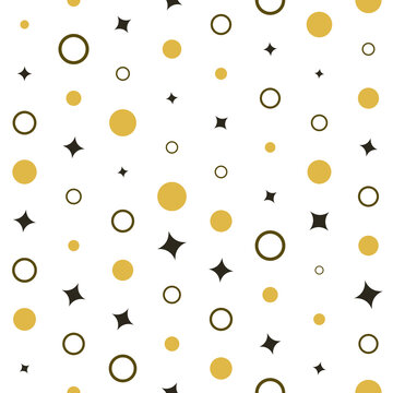 Minimalist Geometric Pattern with Circles and Stars
