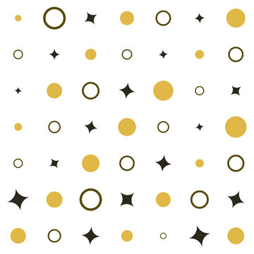 Minimalist Geometric Seamless Pattern With Shapes