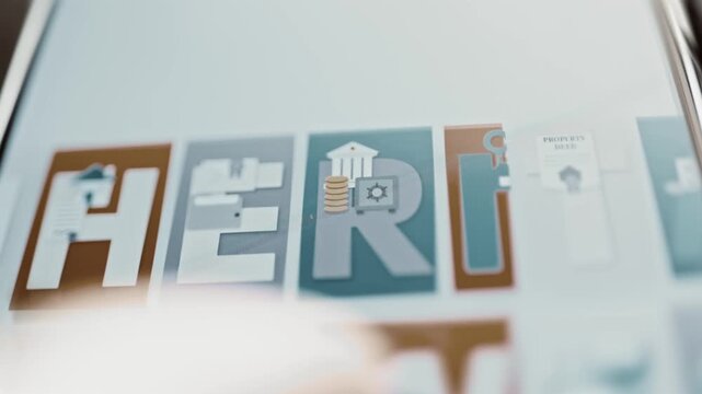 Inheritance and power of attorney tiles scroll under touch