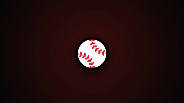Professional baseball grid animation on dark dramatic background