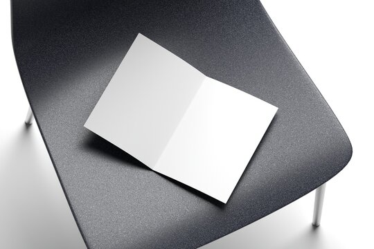 Blank white bifold brochure mock up template design for your bussines	