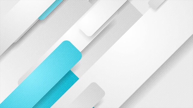 Blue geometric stripes and paper texture abstract background. Diagonal shapes, subtle shadows and tactile texture create modern graphic design. Seamless loop. Video animation Ultra HD 4K 3840x2160