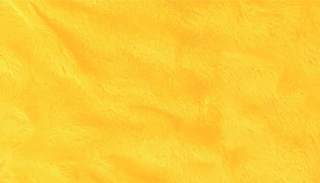 Yellow plush fabric texture vector illustration background. Soft fuzzy fleece backdrop is perfect for banners, posters, and wallpaper. bright golden fluffy faux fur texture for modern textile designs.