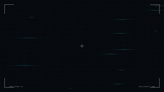 Digital Blockchain Network Interface with Geometric HUD Elements