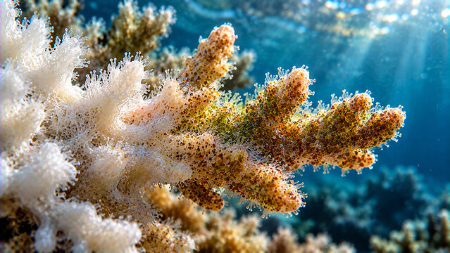 Coral Bleaching Recovery &mdash; Microscopic Coral Tissue Regrowth and Reef Resilience