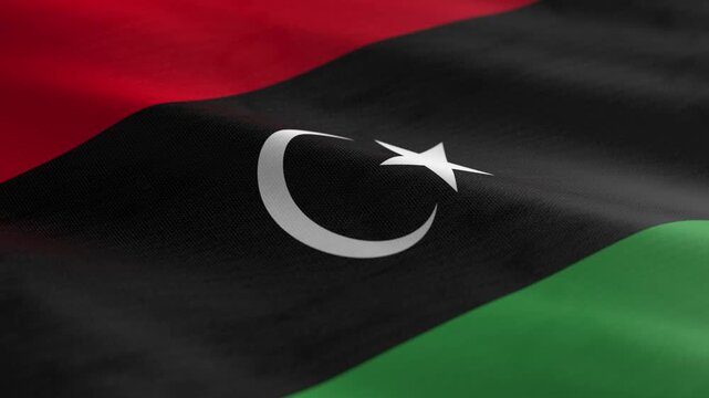 Libya - waving flag loop