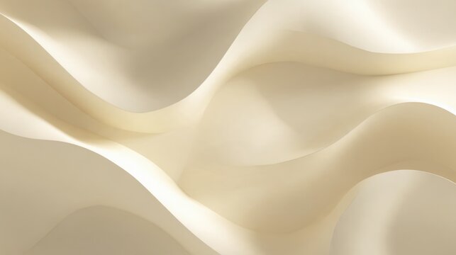 abstract luxury background made of large creamy white three dimensional ceramic tiles with subtle curved relief, soft natural side lighting creating