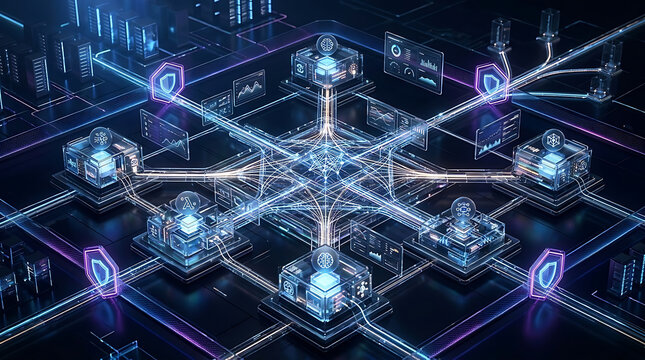 AI service mesh architecture connecting machine learning services through intelligent routing, traffic management, security controls and observability across enterprise cloud infrastructure