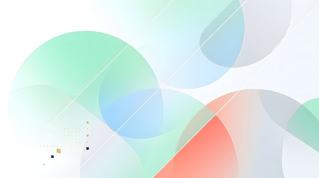 Abstract background with soft colorful circles and diagonal lines in modern geometric style for business presentation and digital graphic design