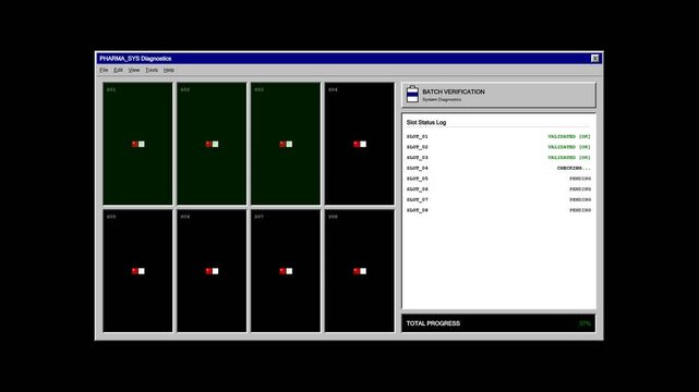 Automated Pharmacy Inventory Diagnostic Software System Interface
