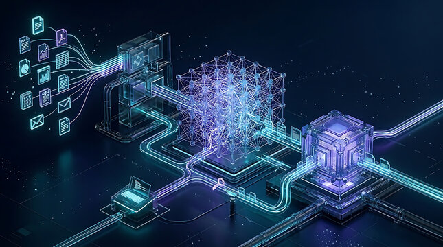 Retrieval augmented AI agent architecture combining enterprise knowledge retrieval, vector search and autonomous reasoning for accurate business task execution and workflow automation