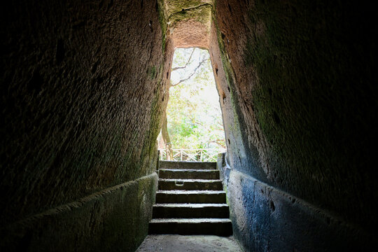 Cave of the Sibyl Lateral Gallery with Staircase, Cuma Archaeological Park